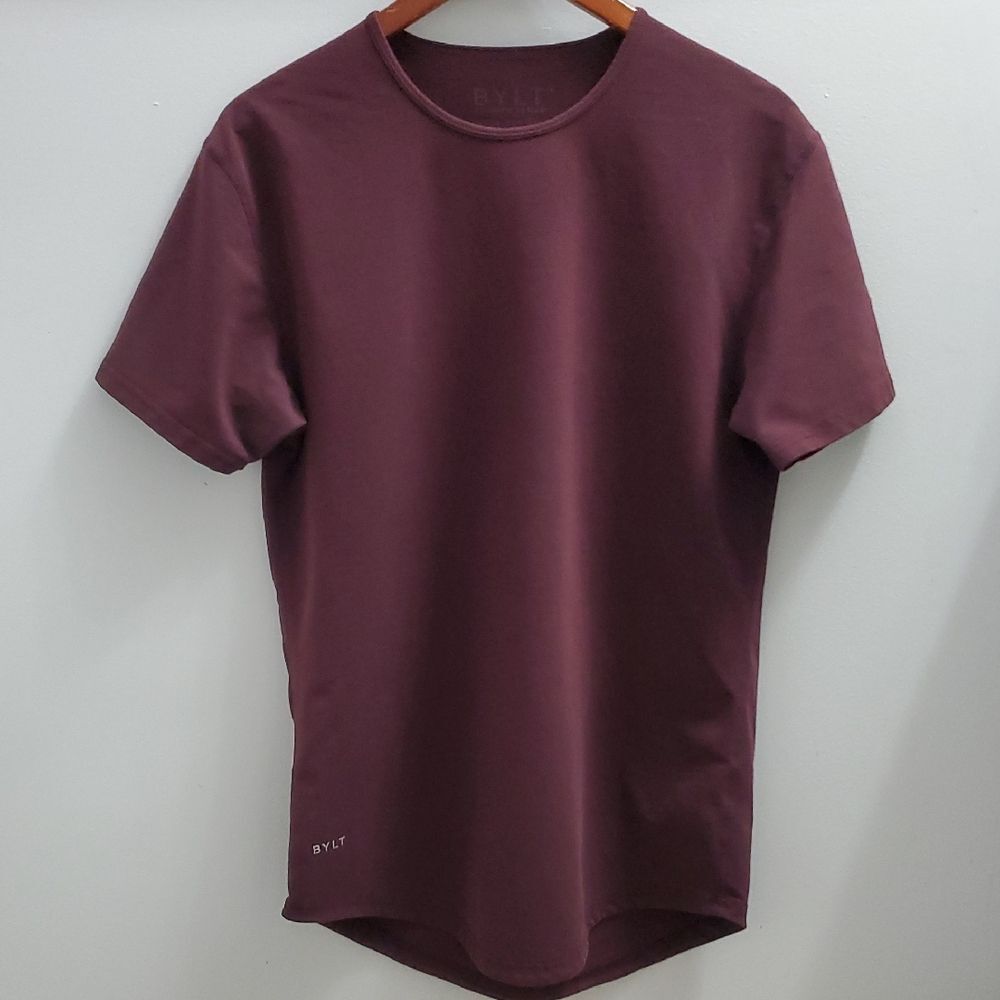 Bylt Premium Basics Drop Cut Short Sleeve Lux Maroon Size Medium